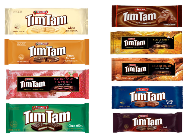 Authentic Arnott's Tim Tams - Original Australian Chocolate Biscuits - 365g  Family Pack