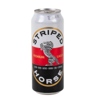 Striped Horse Lager Can