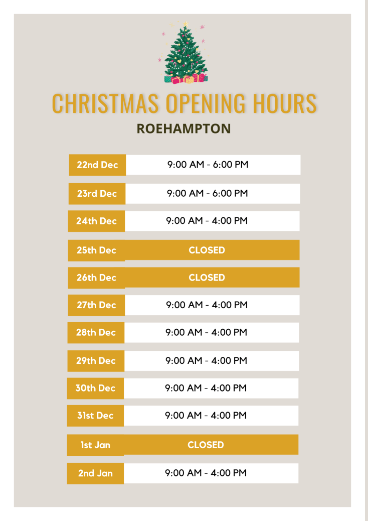 Opening Hours - Biltong St Marcus