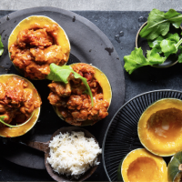 CHICKEN CURRY GEM SQUASH CUPS